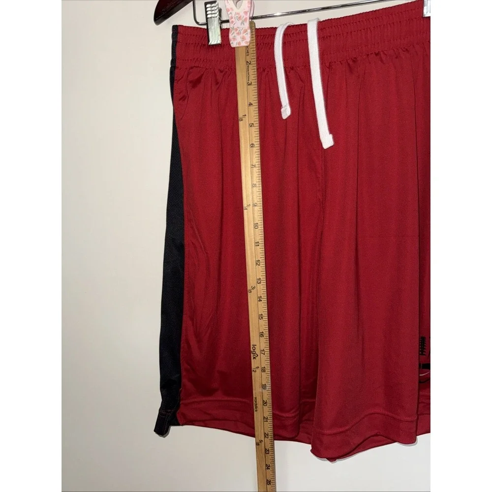 NEW Y2K 90s Nike fitdry Men's‎ Football shorts red black Sz L Large BNWT